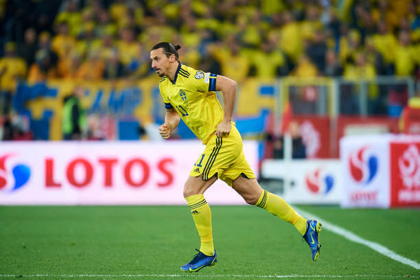 Zlatan Ibrahimovic in action for Sweden.