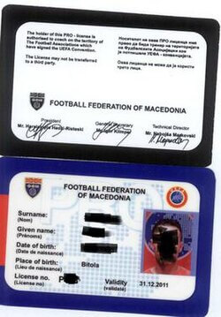 How To Get UEFA License: A UEFA Pro License Specimen.