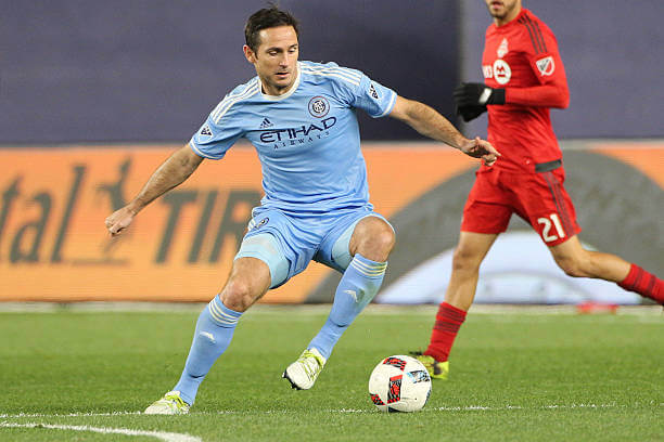 Top 10 Players to have played in the MLS: Frank Lampard in action for NYCFC during an MLS playoff game at Yankee Stadium on November 06, 2016.