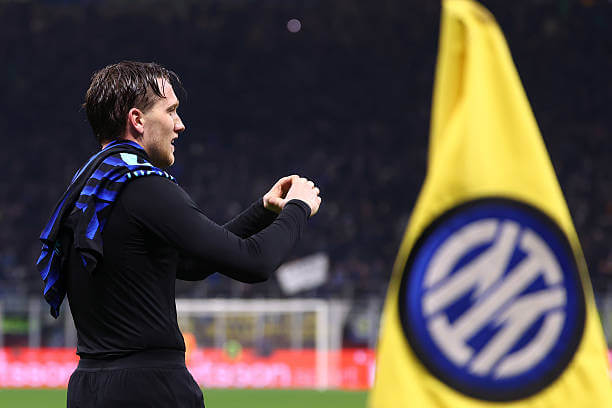 Inter vs Juventus Review: Piotr Zielinski celebrates his goal during the Serie A match between Inter and Juventus at the Giuseppe Meazza on February 14, 2026.