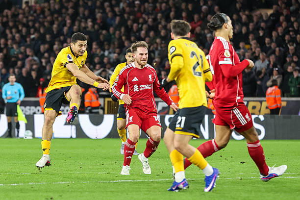 Wolves vs Liverpool Review: Andre scores during the Premier League match between Wolves and Liverpool at Molineux on March 4, 2026.