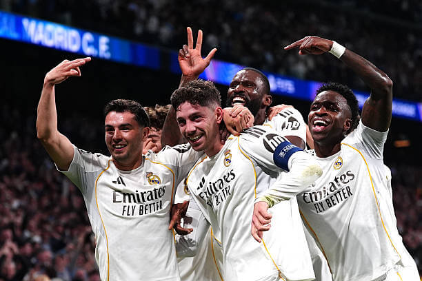 Real Madrid vs Manchester City Review: Federico Valverde scores his third goal of the game during the UEFA Champions League 2025/26 Round of 16 First Leg match between Real Madrid and Manchester City at the Santiago Bernabeu on March 11, 2026.