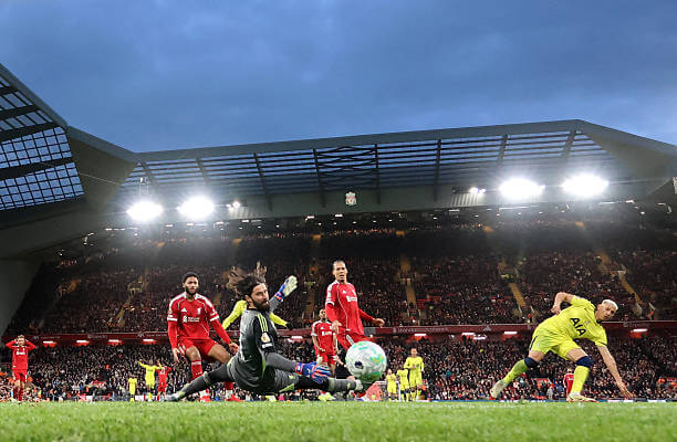 Liverpool vs Tottenham Review: Richarlison scores during the Premier League match between Liverpool and Tottenham at Anfield on March 15, 2026.