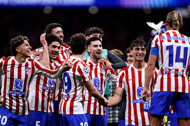 Champions League Roundup, Quarterfinals: Atletico Madrid players celebrate their victory after the UEFA Champions League 2025/26 Quarter-Final Second Leg match between Atletico Madrid and Barcelona at the Riyadh Air Metropolitano on April 14, 2026.