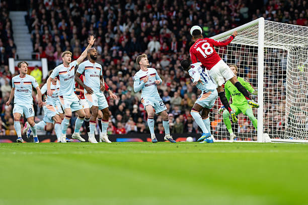 Manchester United vs Brentford Review: Casemiro scores during the Premier League match between Manchester United and Brentford at Old Trafford on April 27, 2026.