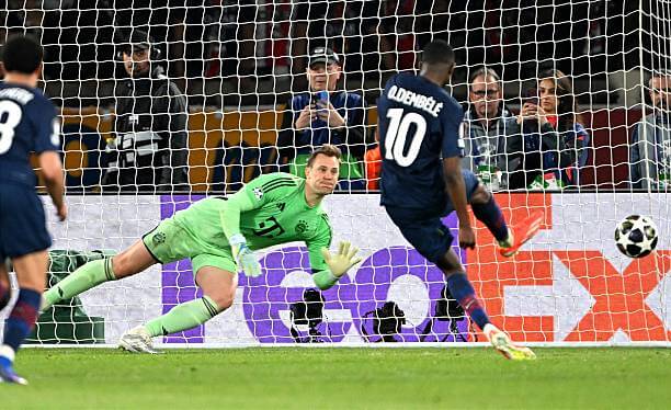PSG vs Bayern Munich Review: Ousmane Dembélé scores from the penalty spot during the UEFA Champions League 2025/26 Semi Final First Leg match between PSG and Bayern Munich at Parc des Princes on April 28, 2026.