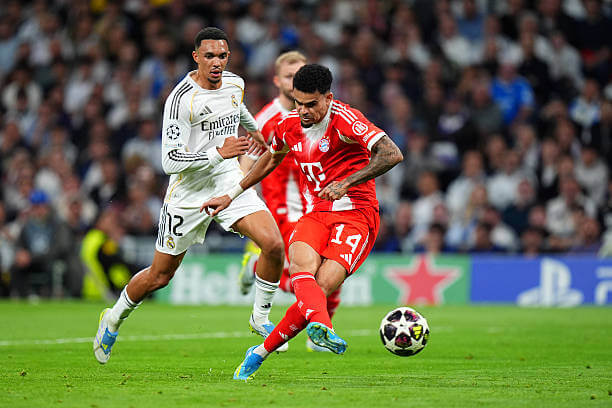 Real Madrid vs Bayern Munich Review: Luis Diaz scores during the UEFA Champions League 2025/26 Quarter-Final First Leg match between Real Madrid and Bayern Munich at the Santiago Bernabeu on April 07, 2026.