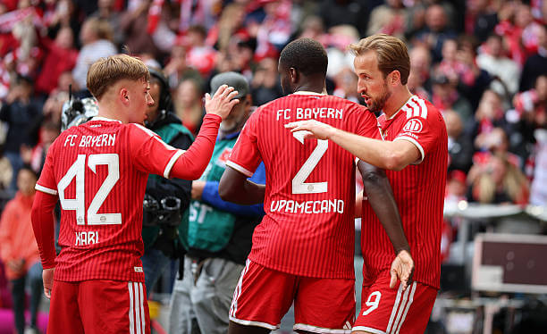 Bundesliga Roundup, Matchday 34: Bayern Munich players celebrate during the Bundesliga match between Bayern Munich and FC Cologne at Allianz Arena on May 16, 2026.