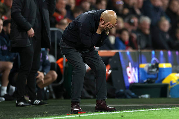 Bournemouth vs Manchester City Review: Pep Guardiola reacts during the Premier League match between Bournemouth and Manchester City at the Vitality Stadium on May 19, 2026.