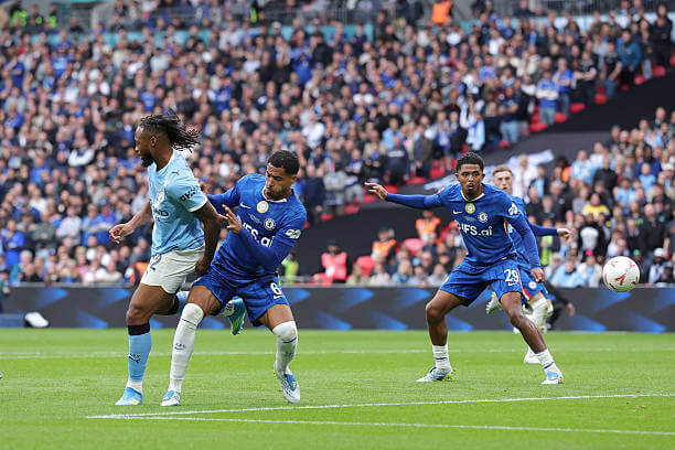 Chelsea vs Manchester City Review: Antoine Semenyo scores during the Emirates FA Cup Final match between Chelsea and Manchester City at Wembley on May 16, 2026.