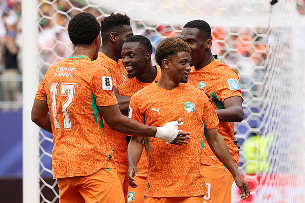2026 FIFA World Cup Roundup, Group Stages: Nicolas Pepe celebrates his goal with his teammates during the FIFA World Cup 2026 Group E match between Curacao and Cote D'Ivoire at Philadelphia Stadium on June 25, 2026.