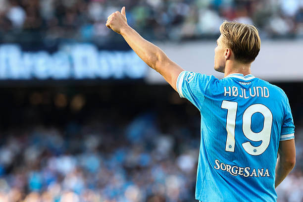Serie A Roundup, Matchday 38: Rasmus Hojlund celebrates his goal during the Serie A match between Napoli and Udinese at Stadio Diego Armando Maradona on 24 May 2026.
