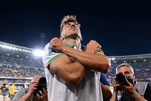 Serie A Roundup, Matchday 38: Stephan El Shaarawy celebrates his goal during the Serie A match between Verona and AS Roma at Stadio Marcantonio Bentegodi on May 24, 2026.