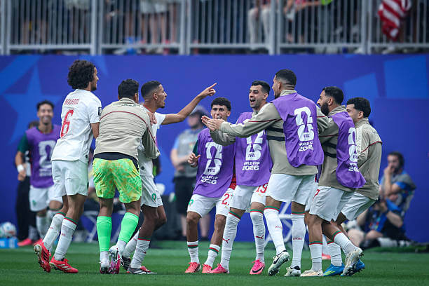 2026 FIFA World Cup Roundup, Round of 16: Morocco players celebrate during the FIFA World Cup USA 2026 Round of 32 match between Canada and Morocco at Houston Stadium on July 4, 2026.