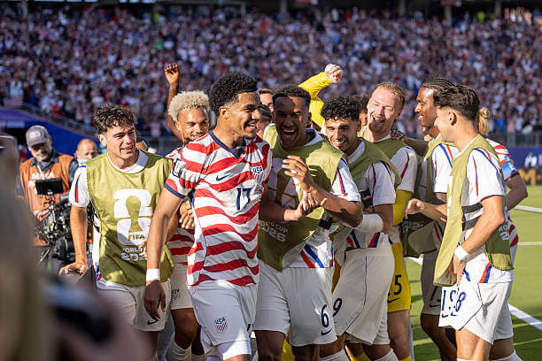 2026 FIFA World Cup Roundup, Round of 32: Malik Tillman celebrates his goal during the FIFA World Cup 2026 Round Of 32 match between USA and Bosnia and Herzegovina at San Francisco Bay Area Stadium on July 1, 2026.