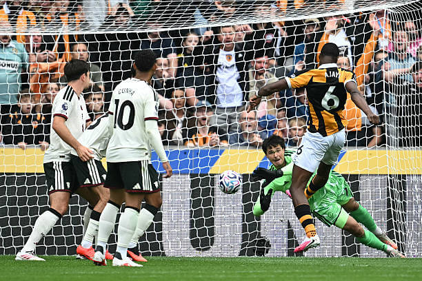 Hull vs Manchester United Review: Semi Ajayi scores during the Premier League match between Hull and Manchester United at the MKM Stadium on August 22, 2026.