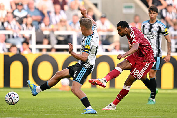 Newcastle vs Liverpool Review: Cody Gakpo scores during the Premier League 2026/27 match between Newcastle and Liverpool at St James' Park on August 23, 2026.