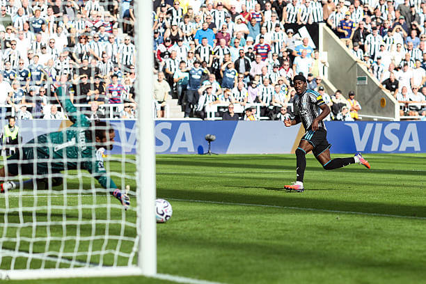 Newcastle vs Liverpool Review: Anthony Elanga scores during the Premier League 2026/27 match between Newcastle and Liverpool at St James' Park on August 23, 2026.