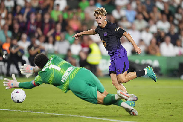 Elche vs Barcelona Review: Fermin Lopez scores during the LaLiga 2026/27 match between Elche and Barcelona at the Estadio Manuel Martinez Valero on August 23, 2026.