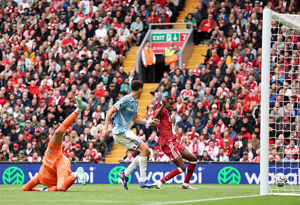 Liverpool vs Nottingham Forest Review: Alexander Isak scores during the Premier League match between Liverpool and Nottingham Forest at Anfield on August 29, 2026.