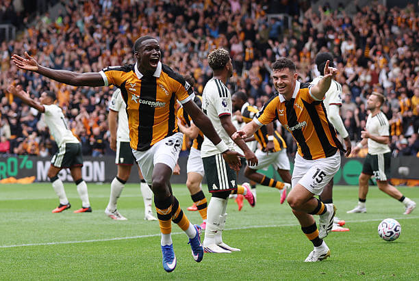 Hull vs Manchester United Review: Nobel Mendy celebrates his goal during the Premier League match between Hull and Manchester United at the MKM Stadium on August 22, 2026.
