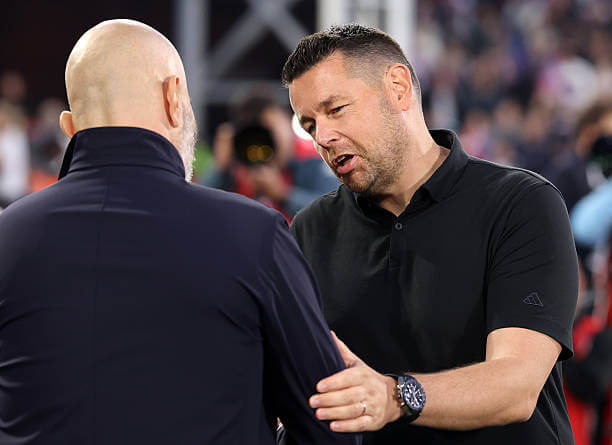Crystal Palace vs Manchester City Review: Enzo Maresca and Pierre Sage shake hands before the Premier League 2026/27 match between Crystal Palace and Manchester City at Selhurst Park on August 28, 2026.