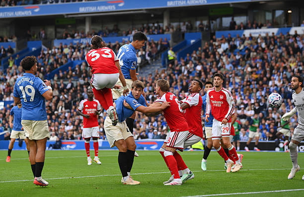 Brighton vs Arsenal Review: Chema Andres scores during the Premier League 2026/27 match between Brighton and Arsenal at Amex Stadium on September 19, 2026.