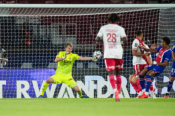 PSG vs Monaco Review: Lukas Hradecky makes a save during the Ligue 1 match between PSG and Monaco at Parc des Princes on September 4, 2026.