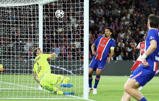 PSG vs Monaco Review: Marquinhos scores during the Ligue 1 match between PSG and Monaco at Parc des Princes on September 4, 2026.