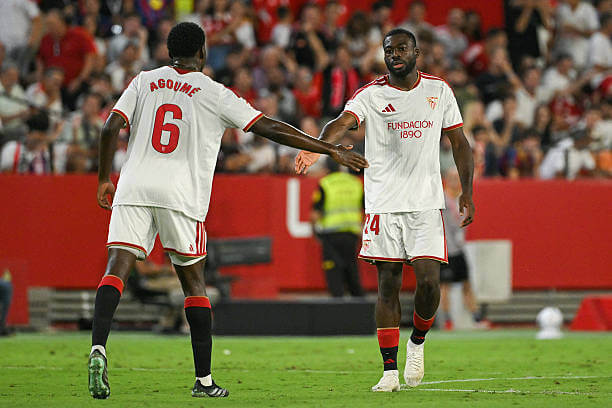 Sevilla vs Barcelona Review: Youssouf Fofana celebrates his goal during the LaLiga match between Sevilla and Barcelona at the Ramon Sanchez Pizjuan on September 19, 2026.