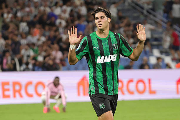 Serie A Roundup, Matchday 4: Vasilije Adzic celebrates during the Serie A match between Sassuolo and Juventus at Mapei Stadium on September 13, 2026.
