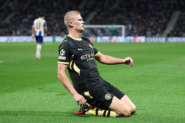 FC Porto vs Manchester City Review: Erling Haaland celebrates his goal during the UEFA Champions League 2026/27 League Phase MD1 match between FC Porto and Manchester City at the Estadio do Dragao on September 08, 2026.