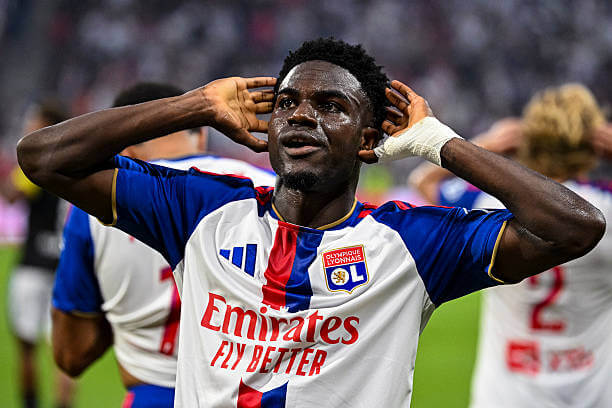 Ligue 1 Roundup, Matchday 3: Ernest Nuamah celebrates his goal during the Ligue 1 2026/27 match between Lyon and AJ Auxerre at Parc Olympique Lyonnais on September 4, 2026.