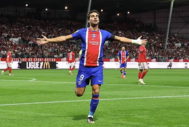 Ligue 1 Roundup, Matchday 4: Ferran Torres celebrates his goal during the Ligue 1 2026/27 match between Brest and Paris Saint-Germain at Stade Francis Le Ble on September 13, 2026.