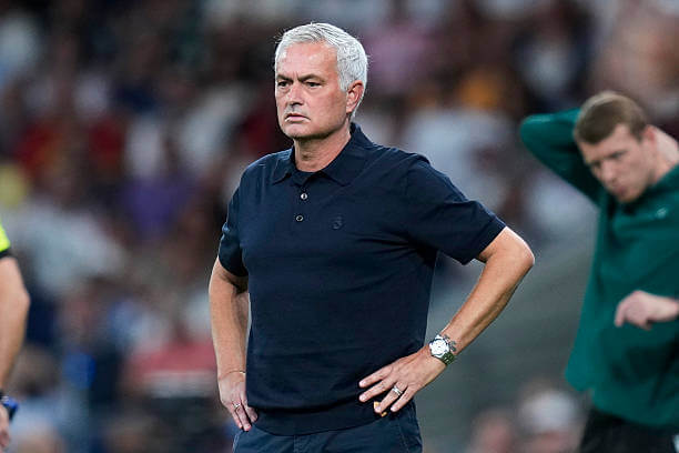Real Madrid vs Inter Review: Jose Mourinho looks on during the UEFA Champions League 2026/27 League Phase MD1 match between Real Madrid and Inter at the Berabeu on September 08, 2026.