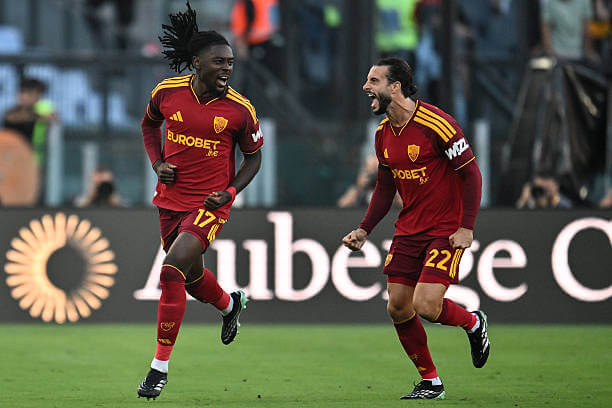 Roma vs Inter Review: Manu Kone celebrates his goal during the Serie A match between AS Roma and Inter at the Stadio Olimpico on September 19, 2026.