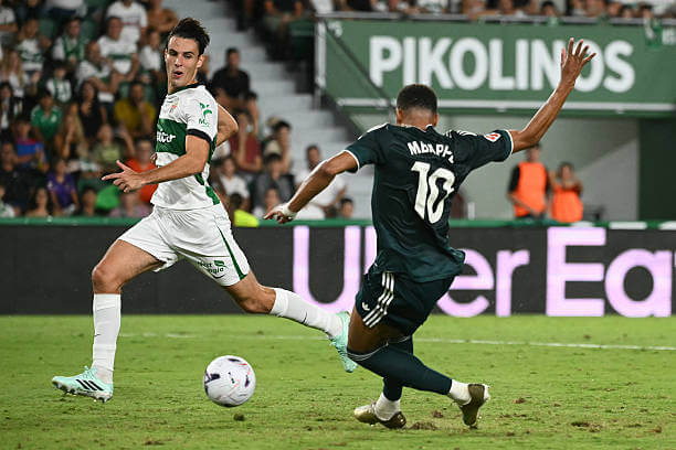 Elche vs Real Madrid Review: Kylian Mbappe scores during the LaLiga match between Elche and Real Madrid at Estadio Manuel Martinez Valero on September 15, 2026.