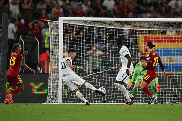 Roma vs Inter Review: Lautaro Martinez scores his second goal during the Serie A match between AS Roma and Inter at the Stadio Olimpico on September 19, 2026.