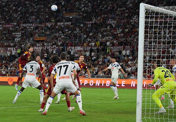 Roma vs Atalanta Review: Mario Hermoso scores during the Serie A match between AS Roma and Atalanta at the Stadio Olimpico on September 05, 2026.