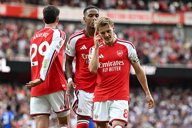 Premier League Roundup, Matchday 3: Martin Odegaard celebrates his goal during the Premier League 2026/27 match between Arsenal and Chelsea at the Emirates Stadium on September 06, 2026.