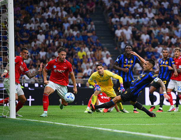 Inter vs Napoli Review: Lautaro Martinez scores his second goal of the game during the Serie A match between Inter and Napoli at the Giuseppe Meazza on September 5, 2026.