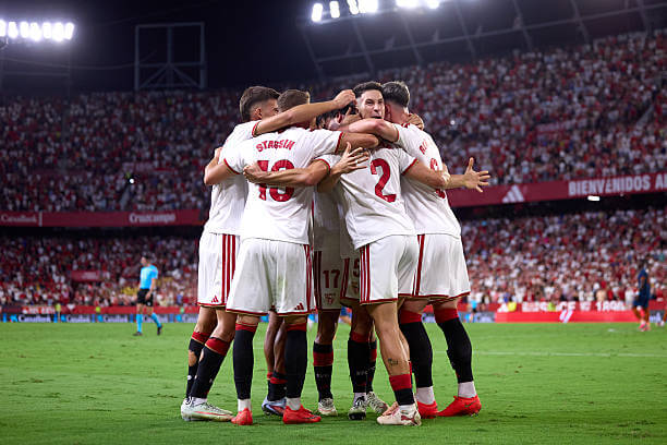 La Liga Roundup, Matchday 5: Sevilla players celebrate during the LaLiga 2026/27 match between Sevilla and Valencia at Estadio Ramon Sanchez Pizjuan on September 11, 2026.