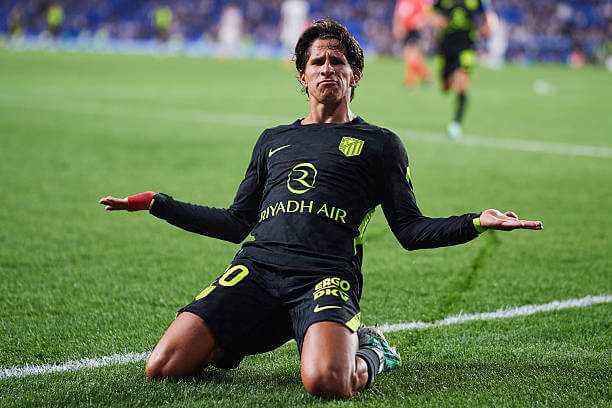 La Liga Roundup, Matchday 5: Giuliano Simeone celebrates his goal during the LaLiga match between Real Sociedad and Atletico Madrid at Estadio Anoeta on September 13, 2026.