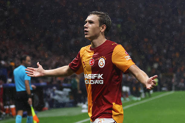 Galatasaray vs Barcelona Review: Aleksei Batrakov celebrates his goal during the UEFA Champions League 2026/27 League Phase MD2 match between Galatasaray and Barcelona at the RAMS Park on October 13, 2026.