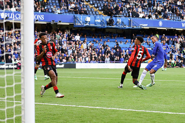 Chelsea vs Bournemouth Review: Joao Pedro scores his first goal of the game during the Premier League 2026/27 match between Chelsea and Bournemouth at Stamford Bridge on October 10, 2026.