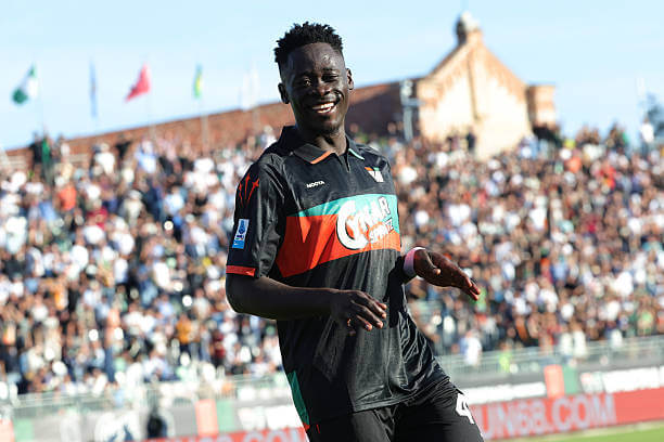 Serie A Roundup, Matchday 7: Akor Adams celebrates his goal during the Serie A match between Venezia and Napoli at Stadio Pier Luigi Penzo on October 17, 2026.