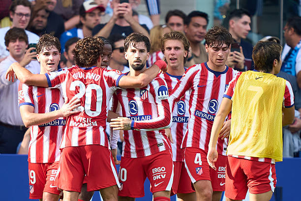 La Liga Roundup, Matchday 9: Atletico Madrid players celebrate during the LaLiga 2026/27 match between Espanyol and Atletico Madrid at RCDE Stadium on October 17, 2026.