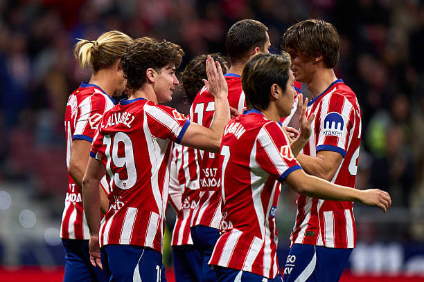 La Liga Roundup, Matchday 10: Julian Alvarez celebrates his goal during the LaLiga 2026/27 match between Atletico Madrid and Deportivo La Coruna at Riyadh Air Metropolitano on October 24, 2026.