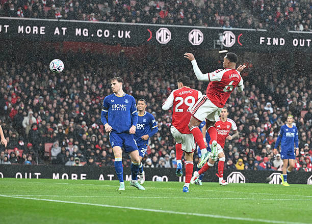 Arsenal vs Everton Review: Gabriel Magalhaes scores during the Premier League 2026/27 match between Arsenal and Everton at the Emirates Stadium on October 24, 2026.