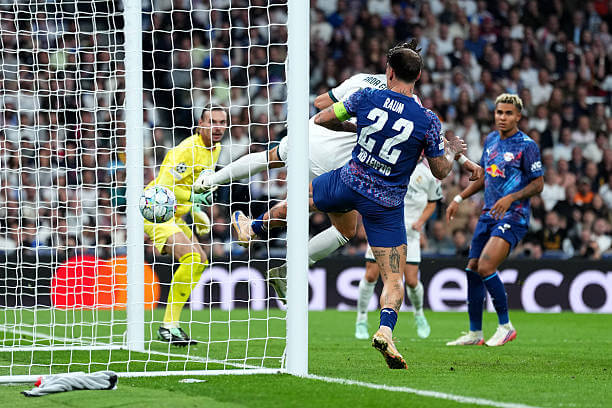 Real Madrid vs RB Leipzig Review: Arda Guler scores during the UEFA Champions League 2026/27 League Phase MD3 match between Real Madrid and RB Leipzig at the Santiago Bernabeu on October 21, 2026.